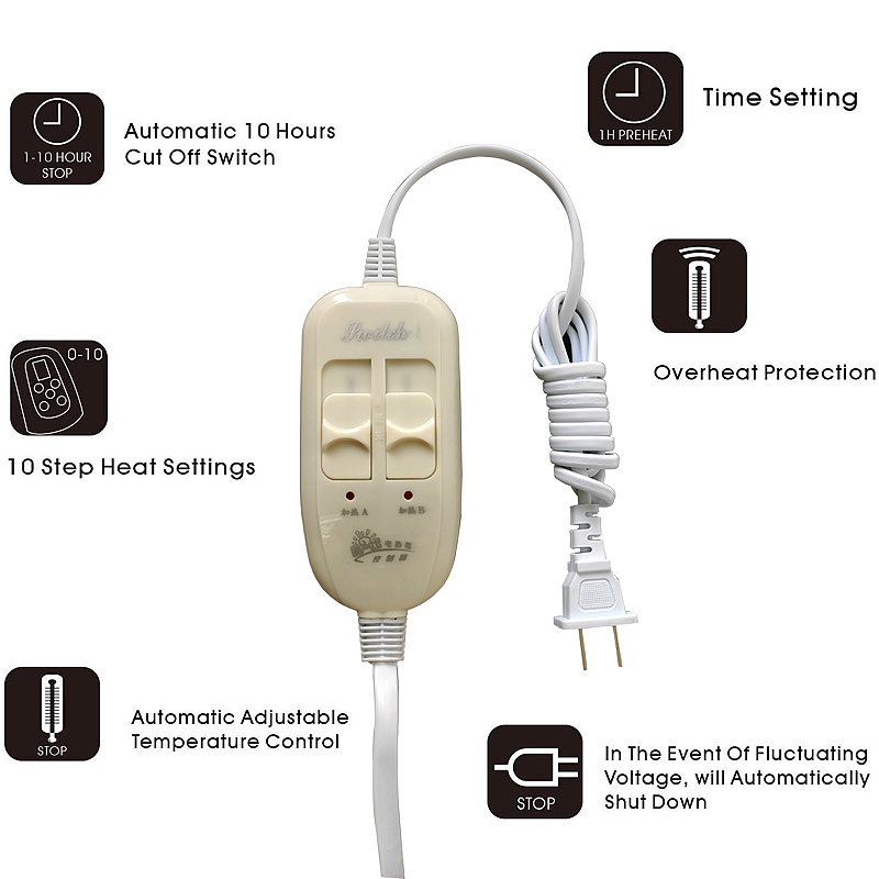 Electric Blanket 220v Thicker Heater Double Body Warmer 180*150cm Heated Mattress Thermostat Electric Heating Blanket EU Plug Electric Blanket 220v Thicker Heater Double Body Warmer 180*150cm Heated Mattress Thermostat Electric Heating Blanket EU Plug