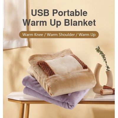 USB Electric Blanket Soft Thicker Heater Bed Warmer Machine Washable Thermostat Electric Heating Mat For Home Office 60*80cm