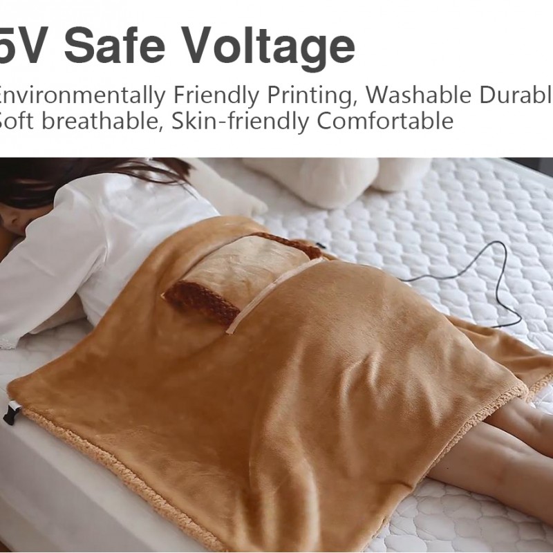 USB Electric Blanket Soft Thicker Heater Bed Warmer Machine Washable Thermostat Electric Heating Mat For Home Office 60*80cm USB Electric Blanket Soft Thicker Heater Bed Warmer Machine Washable Thermostat Electric Heating Mat For Home Office 60*80cm