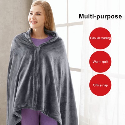 USB Electric Heating Blanket Warm Shawl Coral Fleece Plush 3-speed Adjust Temperature Winter Large 150x80cm Winter Keep Warm Pad